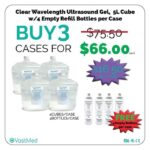 BUY 3 CASES Wavelength Cl Multipurpose Ultrasound Gel - Clear Wavelength Ultrasound Gel, Clear, 5L Cube (Case, w/4 Empty Dispenser Bottle), 4/cs CASE