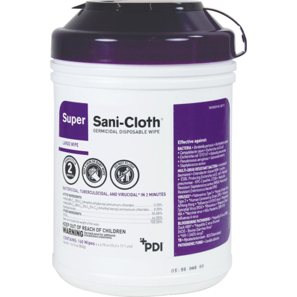 Super Sani-Cloth Germicidal Disposable Wipes (160)