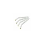 Air/Water Syringe Tips, 200/Pk. White tips with an inner yellow O-ring seal