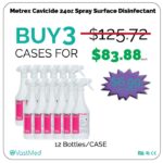 Buy 3 Cases of Metrex CaviCide 24 oz. Spray - Surface Disinfectant / Decontaminant Cleaner 12 Bottle/Case