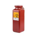 Sharps Container 1.7 Qt, Tamper Resistant Lid, Red  20 per Case