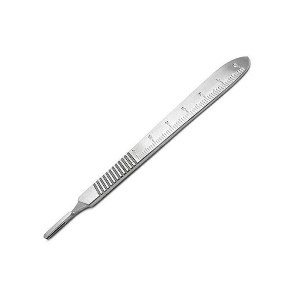 Stainless Steel Scalpel Handle with Ruler