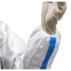 VASTMED Full White Hazmat Coverall Suit A+, Protective Chemical Plastic Coverall Suit 1pc