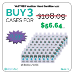 Buy 3 cases VASTMED VASTIZER Hand Sanitizer Gel â€“ Scent-Free, 75% Alcohol Meets W.H.O./CDC Standards -118ML-4.0oz CASE