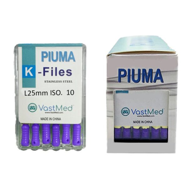 PIUMA K-File Stainless steel, Flex, A color coded. Multiple sizes-#15/Size 21mm