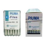 PIUMA K-File Stainless steel, Flex, A color coded. Multiple sizes-#15/Size 25mm