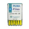 PIUMA K-File Stainless steel, Flex,?color coded. Multiple sizes-#20/Size 21mm