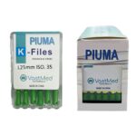 PIUMA K-File Stainless steel, Flex, A color coded. Multiple sizes-#35/Size 25mm