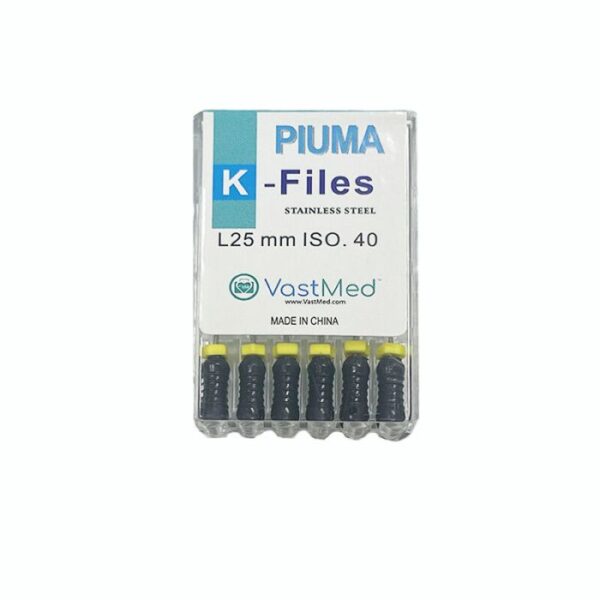 PIUMA K-File Stainless steel, Flex, A color coded. Multiple sizes-#40/Size 25mm