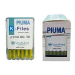 PIUMA K-File Stainless steel, Flex, A color coded. Multiple sizes-#50/Size 21mm