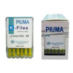 PIUMA K-File Stainless steel, Flex, A color coded. Multiple sizes-#50/Size 25mm