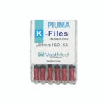 PIUMA K-File Stainless steel, Flex, A color coded. Multiple sizes-#60/Size 21mm