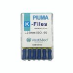 PIUMA K-File Stainless steel, Flex, A color coded. Multiple sizes-#60/Size 25mm