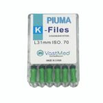 PIUMA K-File Stainless steel, Flex, A color coded. Multiple sizes-#70/Size 31mm