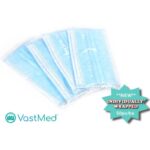 TIGRIS MASK 4.0g Advanced Earloop 3PLY LEVEL 3 Medical Grades by VASTMED -Blue-1 Case of 40