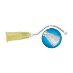 Pre bent Needle Tip with Brush Padded 19g - Yellow 100pcs