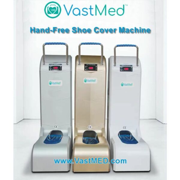 VASTMED DISPOSABLE SHOE COVER HAND-FREE MACHINE with UV disinfection Light- with 400 Covers.