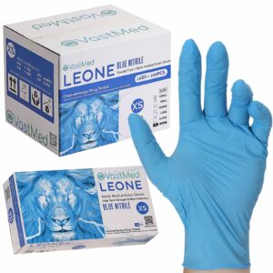 VASTMED Dental Grade Examination Leone Nitrile Gloves 4.0G Finger Tips Texture Latex Free Professional Grade Gloves