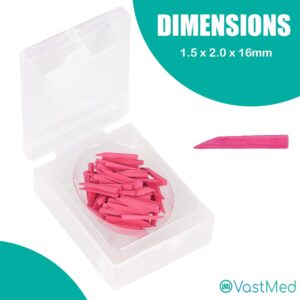Dental Grade Assorted Dental Wooden Wedges by VASTMED | Edges Wood Interdental Wedge Teeth Interproximal Wedges Disposable Fixing Wedge | Professional Dental Wedge for Restoration