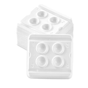 Disposable Dental Mixing Wells by Vastmed | 2 Wells Mini Mixing White Trays | Compact, Sanitary, Single-Use Dental Mixing Well Trays for Clinics & Labs