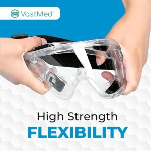 VASTMED Anti Fog Safety Goggles Over Glasses Protective Safety Goggle - 3 PCs