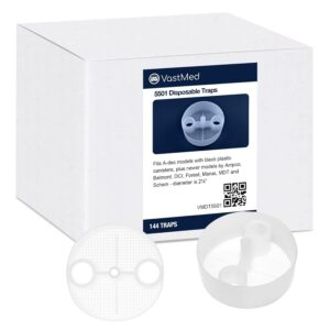 5501 Disposable Suction Traps by VASTMED | 2 1/8" for A-dec Cascade & Performer Dental Units | Medical-Grade Dental Evacuation Filters