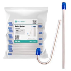 Disposable Dental Saliva Ejectors by Vastmed | Flexible Evacuation Suction Tips