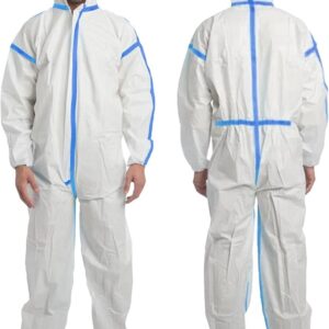 VASTMED Hazmat Suits Protective Coveralls with Hood Disposable Coveralls Suit | Medical Protective Coverall PPE