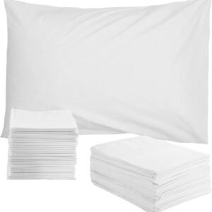 Disposable SMS Pillow Case Cover 22"x30" by VASTMED | Fluid-Resistant, Single-Use, 30G SMS Non-Woven Fabric | Ideal for Medical, Travel, Home Use | White
