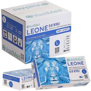 VASTMED Dental Grade Examination Leone Nitrile Gloves 4.0G Finger Tips Texture Latex Free Professional Grade Gloves