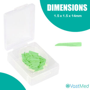 Dental Grade Assorted Dental Wooden Wedges by VASTMED | Edges Wood Interdental Wedge Teeth Interproximal Wedges Disposable Fixing Wedge | Professional Dental Wedge for Restoration