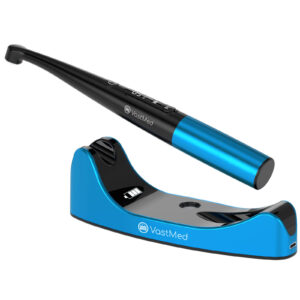 Dental LED Curing Light by VASTMED | 10W Blue-Violet Light with 6 Modes, 2500 mW/cm² Intensity | 360° Rotating Head | Resin Cure Tool with Charging Base – Lightweight & Ergonomic Design