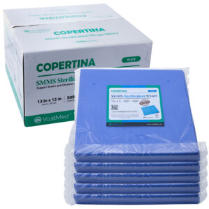 Product image Autoclave CSR Sterilization Wrap by Vastmed | SMMS Non Woven Sterilization with Steam & EO 60g Blue Non Sterile Pads Cellulose Paper Autoclave Wraps