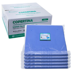 Product image Autoclave CSR Sterilization Wrap by Vastmed | SMMS Non Woven Sterilization with Steam & EO 60g Blue Non Sterile Pads Cellulose Paper Autoclave Wraps