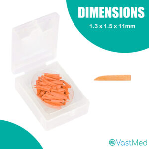 Dental Grade Assorted Dental Wooden Wedges by VASTMED | Edges Wood Interdental Wedge Teeth Interproximal Wedges Disposable Fixing Wedge | Professional Dental Wedge for Restoration