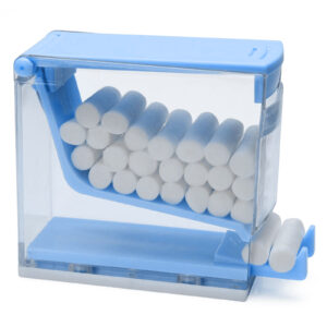 Dental Cotton Roll Dispenser Holder by Vastmed | Press Type Cotton Roll Holder Organizer with Nonslip Base