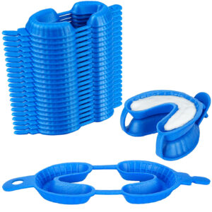 Disposable Dental Fluoride Trays by Vastmed | Dual Arch Fluorinated Foam Tray for Gel Foam