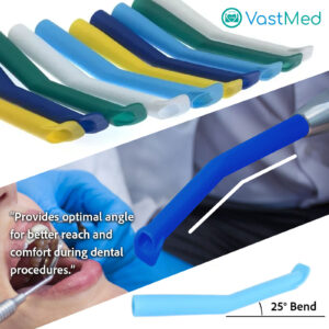 50 Pcs Dental High Volume Surgical Aspirator Tips by Vastmed | Disposable Suction Tips - Child