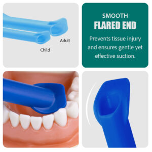 50 Pcs Dental High Volume Surgical Aspirator Tips by Vastmed | Disposable Suction Tips - Adult