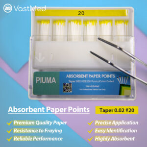 Dental Grade Piuma Absorbent Paper Points Assorted Sizes by VASTMED