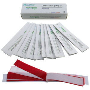 Dental Articulating Papers by Vastmed | Straight Shape Micron Bite Articulating Paper Doubled Side for Occlusal Adjustment