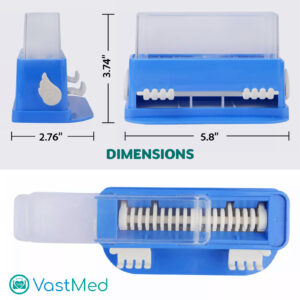 1PC Dental Grade Micro Applicator Tip Brush Dispenser with 1 Container by VASTMED | Dental Micro Brush Holder Organizer - Blue