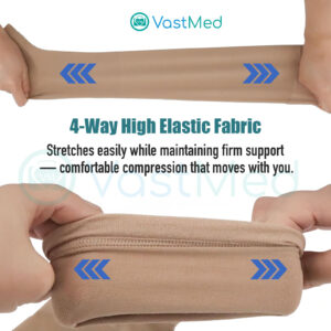 Medical Compression Socks 15-20 mmHg by Vastmed | Knee High Open toe Compression Stockings for Varicose Vein Swollen Legs Travel Flights Pregnancy - XL