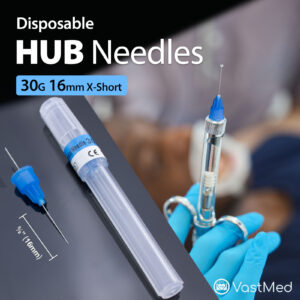 Dental Grade Plastic Hub Needles by VASTMED | Disposable Dental Needles Self-Threading Blunt Tip Needles
