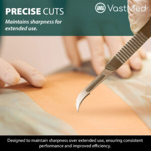 Surgical Blades by Vastmed | Stainless Steel Sterile Scalpel Blades Individually Wrapped