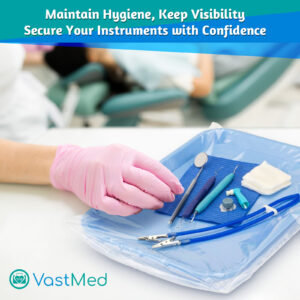 Disposable Dental Tray Sleeves by VASTMED | Dental Tray Covers Clear Plastic Sleeve Barrier Between Tray & Instruments | Perfect for Tattoo & Dental Tray Covers