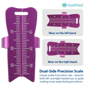Finger Ruler Endodontic Measuring Scale by Vastmed | Endodontic File Ruler Dental Root Canal Measurement Instrument | Endo Gauge Span