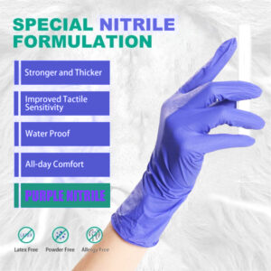 VASTMED Dental Grade Examination Leone Nitrile Gloves 4.0G Finger Tips Texture Latex Free Professional Grade Gloves