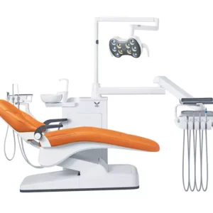 Floor-Fixed Dental Unit with Implant LED Lamp by Med-Ichii | LCD Control System, Ceramic Spittoon & Multi-Function European-style