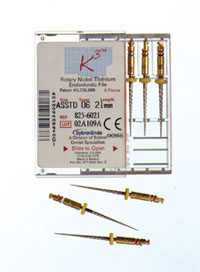 K3 Rotary Files #25, 30 mm, .04 Nickel-Titanium Rotary File. Package of 6 Files